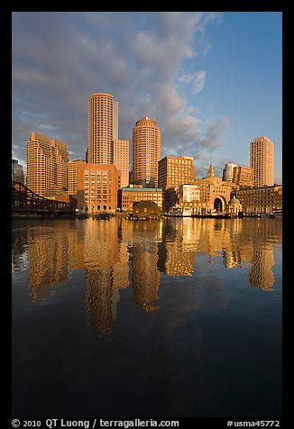 Boston financial district skyline. Boston, Massachussets, USA (color)