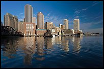 Rowes Wharf Skyline. Boston, Massachussets, USA (color)