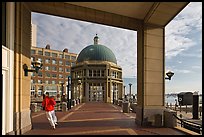 Ferry terminal, Rowes Wharf. Boston, Massachussets, USA (color)