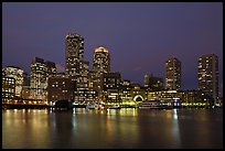 Boston skyline at dusk. Boston, Massachussets, USA