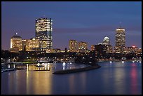 Back Bay skyline at night. Boston, Massachussets, USA (color)