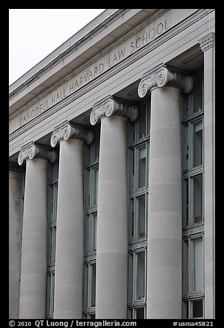 Detail of Harvard Law School building, Cambridge. Boston, Massachussets, USA (color)