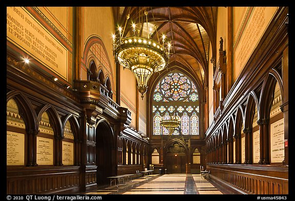 Memorial Transept, Memorial Hall, Harvard University, Cambridge. Boston, Massachussets, USA (color)