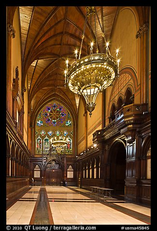 Inside Memorial Hall, Harvard University, Cambridge. Boston, Massachussets, USA (color)