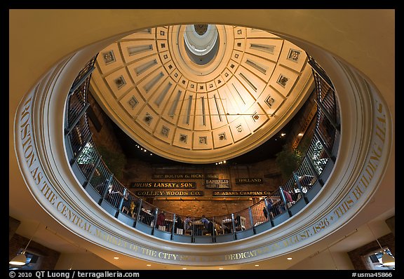 Below the dome, Quincy Market. Boston, Massachussets, USA