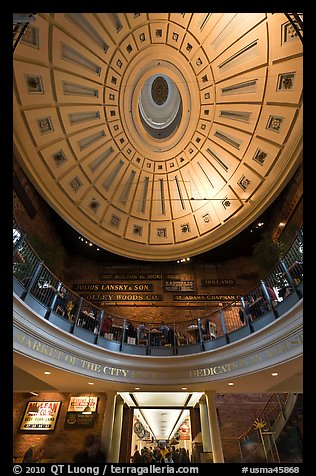 Dome and Quincy Market Colonnade. Boston, Massachussets, USA (color)