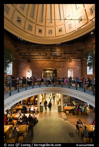 Inside historic Quincy Market. Boston, Massachussets, USA (color)