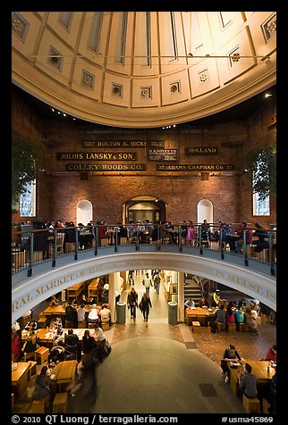 Inside historic Quincy Market. Boston, Massachussets, USA (color)