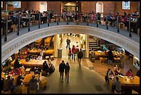 People dining, Quincy Market. Boston, Massachussets, USA ( color)