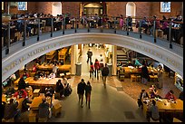 People dining, Quincy Market. Boston, Massachussets, USA