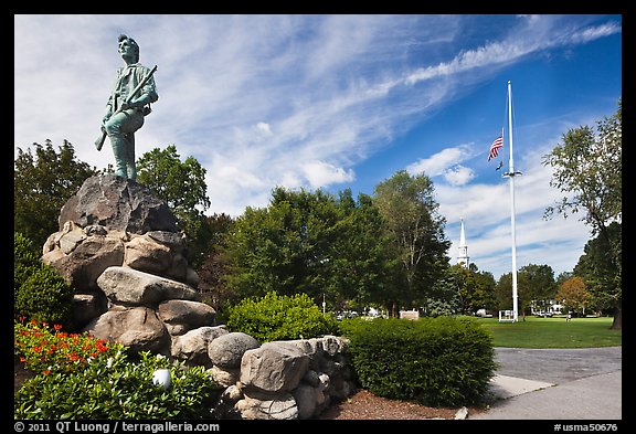 Hayes Memorial Fountain, Battle Green, Lexington. Massachussets, USA