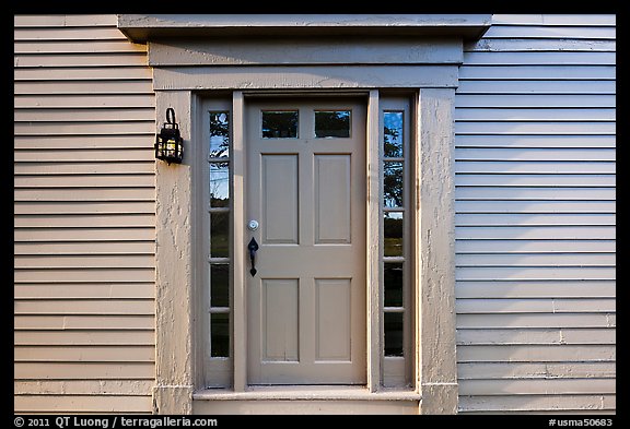 Door of Samuel Brooks House, Minute Man National Historical Park. Massachussets, USA (color)