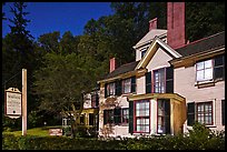 Wayside authors house and sign. Massachussets, USA