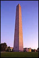 Bunker Hill Monument, sunrise, Charlestown. Boston, Massachussets, USA (color)