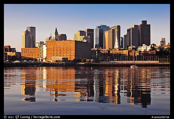 North End and Boston Skyline. Boston, Massachussets, USA (color)
