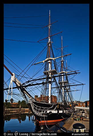 USS Constitution frigate. Boston, Massachussets, USA (color)