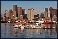 Bostron harbor and financial district. Boston, Massachussets, USA