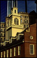 Old State House and modern buildings in downtown. Boston, Massachussets, USA ( color)