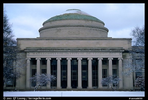 Main entrance of the Massachussetts Institute of Technology. Boston, Massachussets, USA (color)