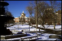 Boston common in winter. Boston, Massachussets, USA