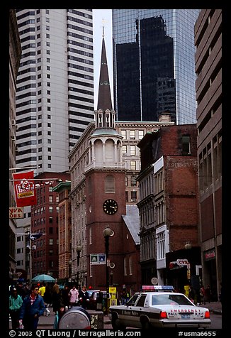 Downtown commercial street. Boston, Massachussets, USA (color)