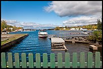 Harbor on shores of Moosehead Lake, Greenville. Maine, USA (color)