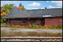 Abandonned railroad station, Greenville Junction. Maine, USA (color)