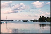 Moosehead Lake, sunset, Greenville. Maine, USA (color)