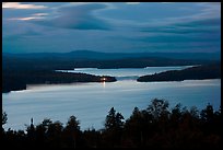 Moosehead Lake at dusk, Greenville. Maine, USA (color)