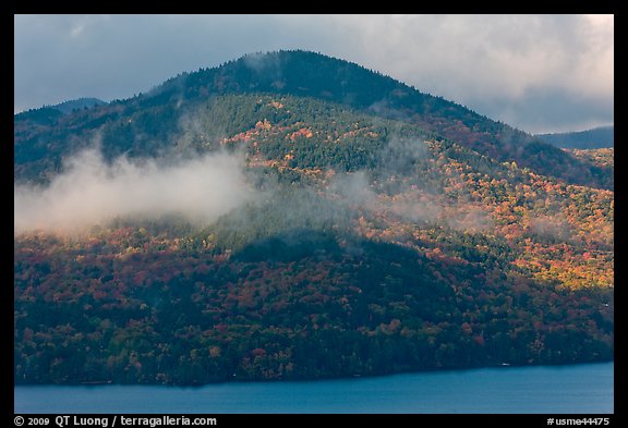 Big Moose Mountain and cloud. Maine, USA (color)