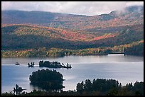 Lake autumn landscape. Maine, USA