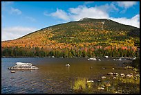 South Turner Mountain above Sandy Stream Pond in autumn. Baxter State Park, Maine, USA (color)