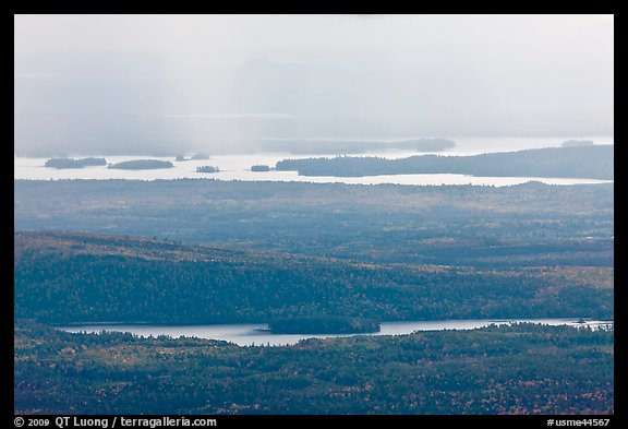 Distant lakes and forests. Baxter State Park, Maine, USA (color)