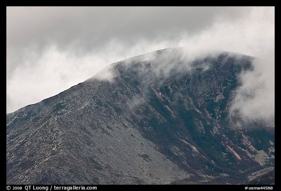 Ridge and cloud, Mount Katahdin. Baxter State Park, Maine, USA