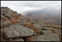 Boulders and rain showers, from South Turner Mountain. Baxter State Park, Maine, USA ( color)