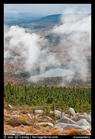 View from South Turner Mountain after the rain. Baxter State Park, Maine, USA