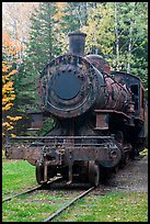 Nose of rusting steamer. Allagash Wilderness Waterway, Maine, USA