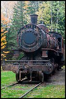 Nose of rusting steamer. Allagash Wilderness Waterway, Maine, USA (color)