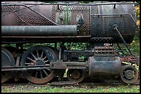 Rusting steamer in the woods. Allagash Wilderness Waterway, Maine, USA ( color)