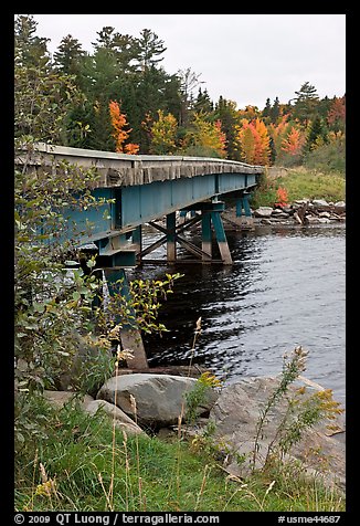 Johns Bridge. Allagash Wilderness Waterway, Maine, USA (color)