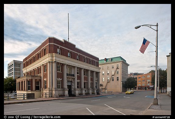 West market square historic district. Bangor, Maine, USA (color)