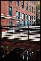 Footbridges to Maine University Art Museum. Bangor, Maine, USA ( color)