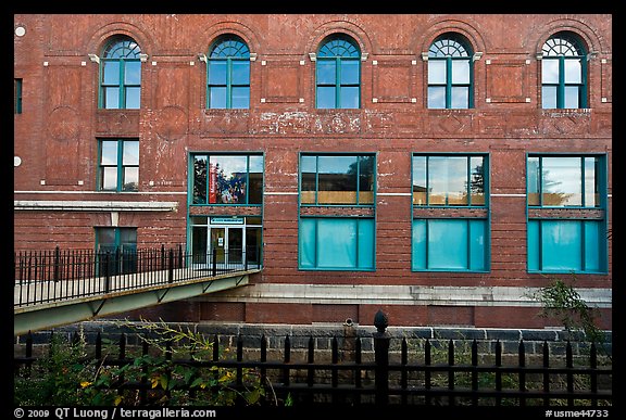 Maine University Art Museum facade. Bangor, Maine, USA (color)