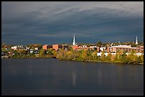 Bangor Skyline with Penobscot River. Bangor, Maine, USA