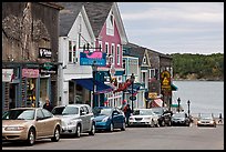 Street, Frenchman Bay and Bar Island. Bar Harbor, Maine, USA