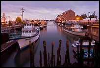 Harbor at dawn. Portland, Maine, USA ( color)