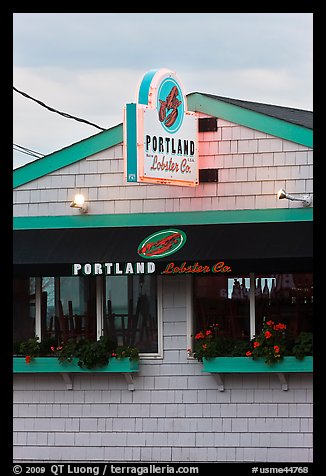 Lobster restaurant. Portland, Maine, USA (color)