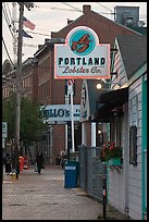 Harborfront street. Portland, Maine, USA (color)