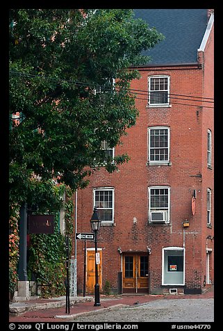 Brick building. Portland, Maine, USA (color)