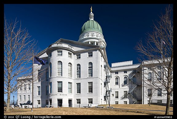 Maine Capitol. Augusta, Maine, USA